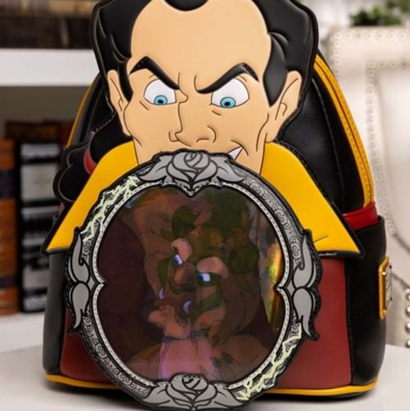 Loungefly Mini Backpack - Disney's Beauty and the Beast: Gaston, Belle, & Beast - Picture 6 of 14